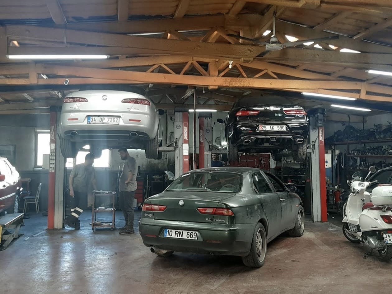 Atölye lift alanı ve araçlar